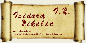 Isidora Mikelić vizit kartica